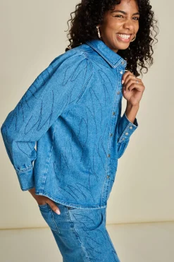 BLOUSE Denim><noscript><img width=