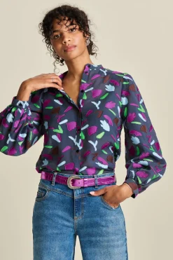 BLOUSE Featherfest Blue>POM Amsterdam Best