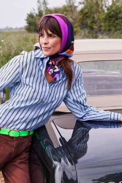 BLOUSE Striped Poplin><noscript><img width=