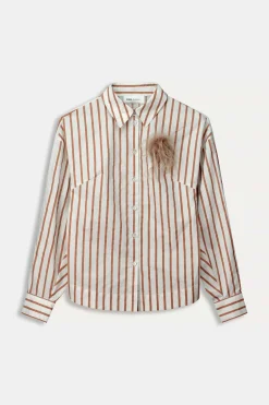 BLOUSE Striped Poplin>POM Amsterdam Clearance