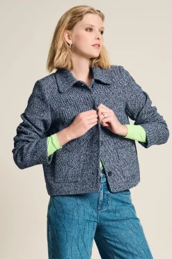 JACKET Tweed Blue><noscript><img width=