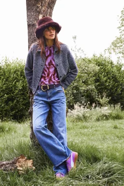 JACKET Tweed Blue><noscript><img width=