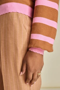 TRUI Striped Sugar Brown><noscript><img width=